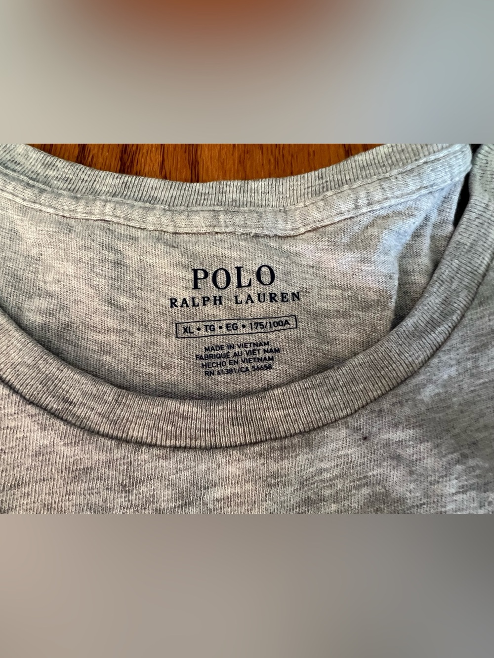 Women’s Polo by Ralph Lauren Light Gray Logo Tee XL - Picture 3 of 4